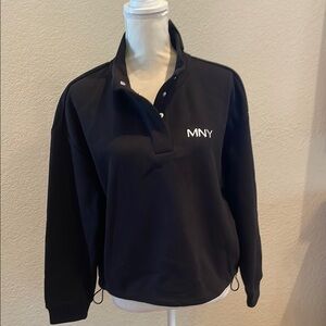 New MNY Black High Collar Sweatshirt